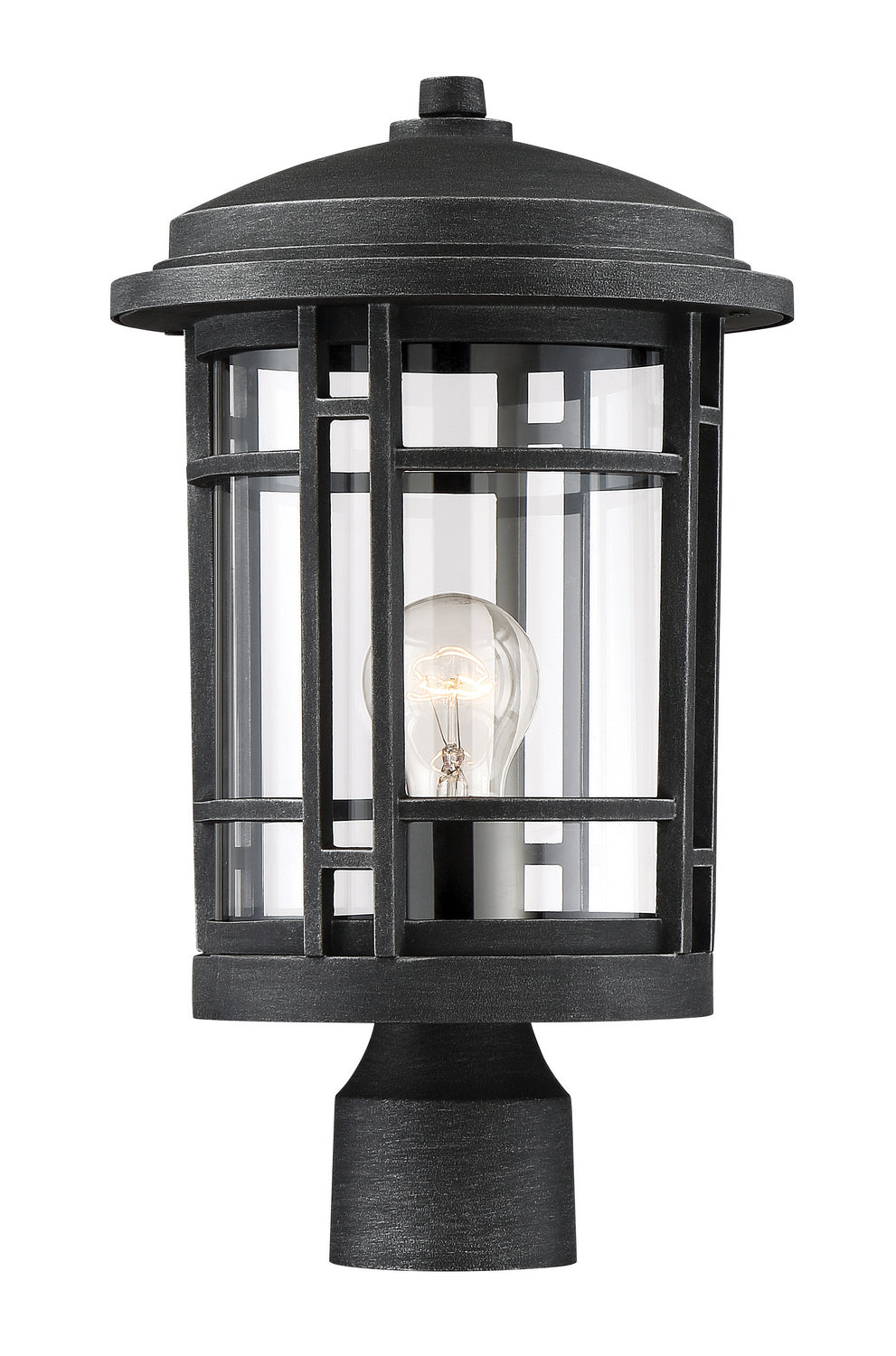 Designers Fountain 22436-WP Barrister One Light Post Lantern Outdoor Pewter, Nickel, Silver