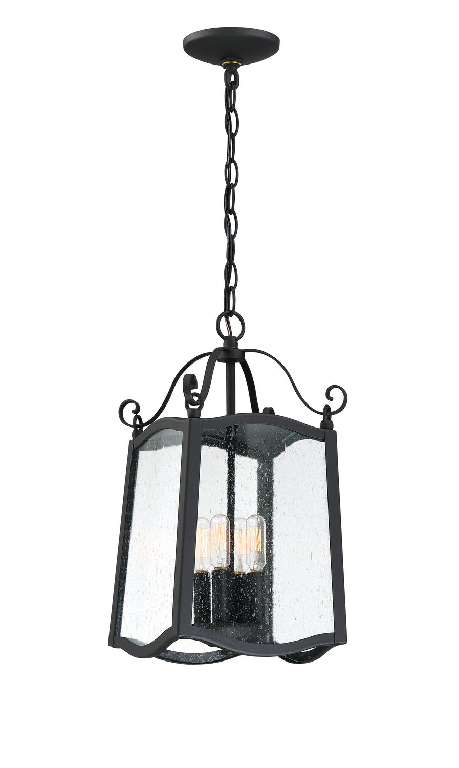 Designers Fountain 94794-BK Glenwood Four Light Hanging Lantern Outdoor Black