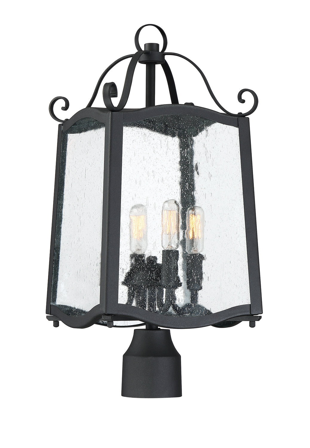 Designers Fountain 94796-BK Glenwood Four Light Post Lantern Outdoor Black