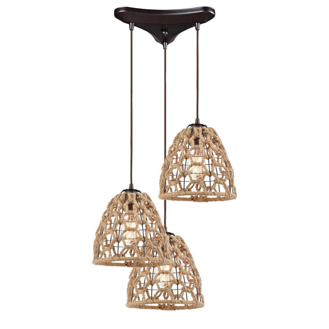 Elk Coastal Inlet 10709/3 Pendant Light - Oil Rubbed Bronze