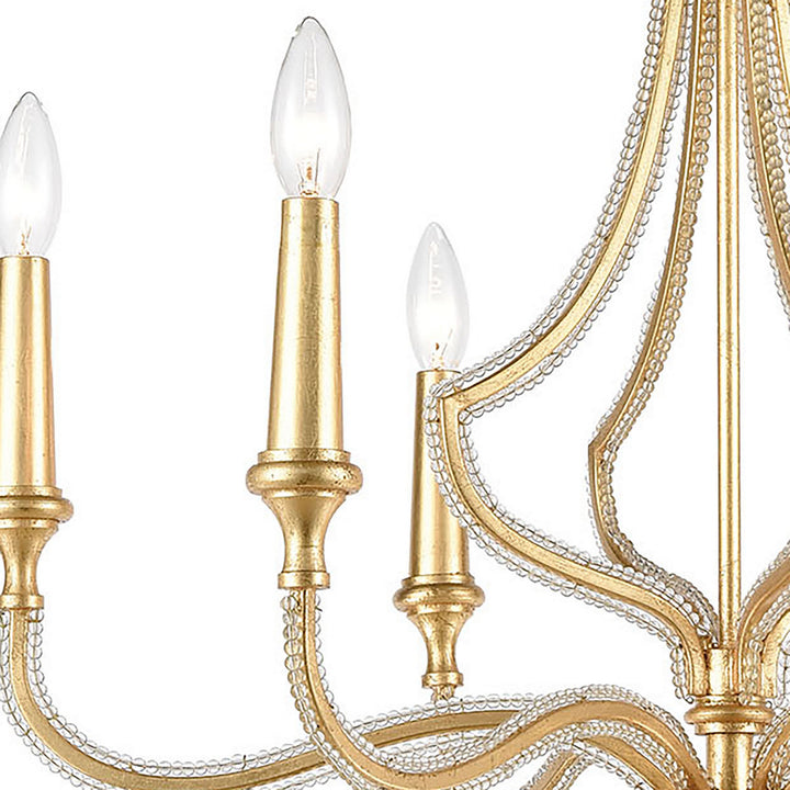 Elk La Rochelle 11176/6 Chandelier Light - Parisian Gold Leaf