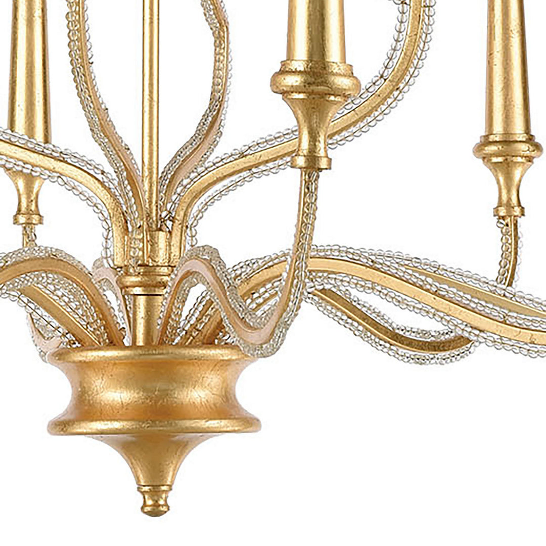 Elk La Rochelle 11177/8 Chandelier Light - Parisian Gold Leaf