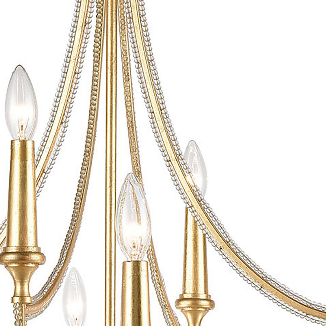 Elk La Rochelle 11178/12 Chandelier Light - Parisian Gold Leaf