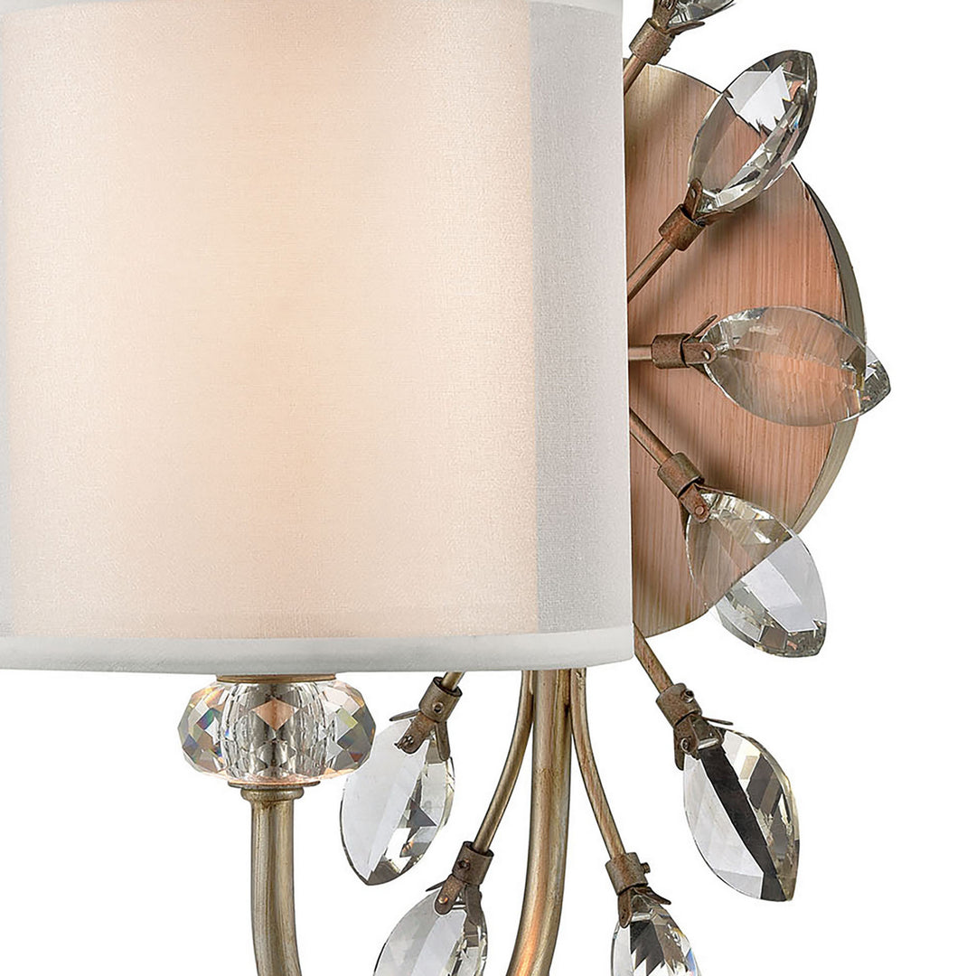 Elk Asbury 16276/1 Wall Sconce Light - Aged Silver