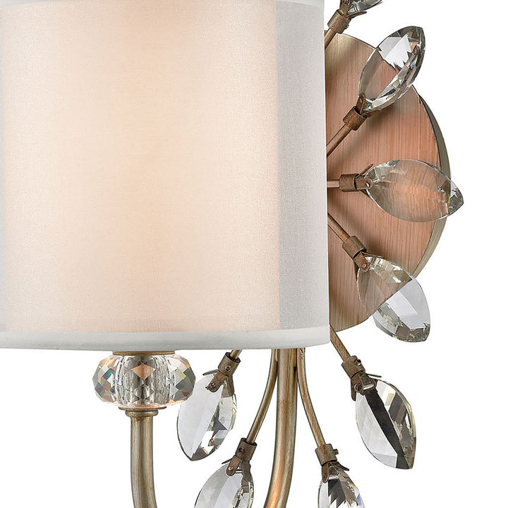 Elk Asbury 16276/1 Wall Sconce Light - Aged Silver