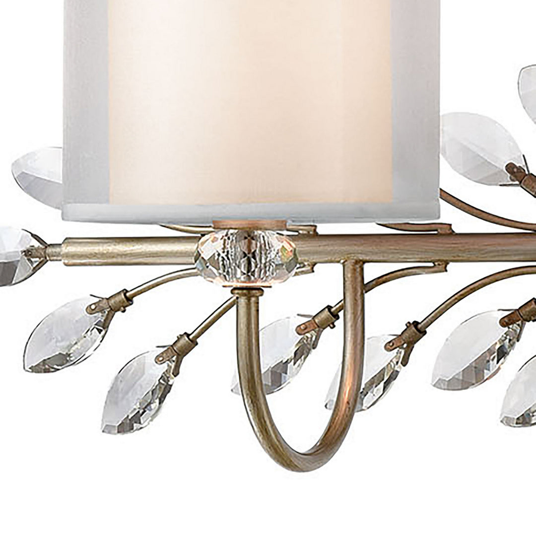 Elk Asbury 16278/3 Bath Vanity Light 34 in. wide - Aged Silver