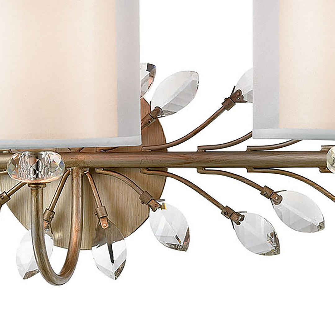 Elk Asbury 16278/3 Bath Vanity Light 34 in. wide - Aged Silver