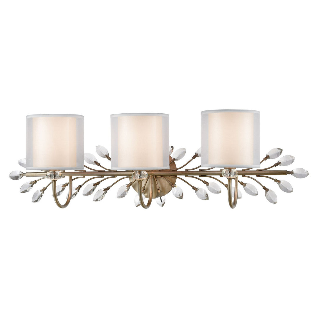 Elk Asbury 16278/3 Bath Vanity Light 34 in. wide - Aged Silver