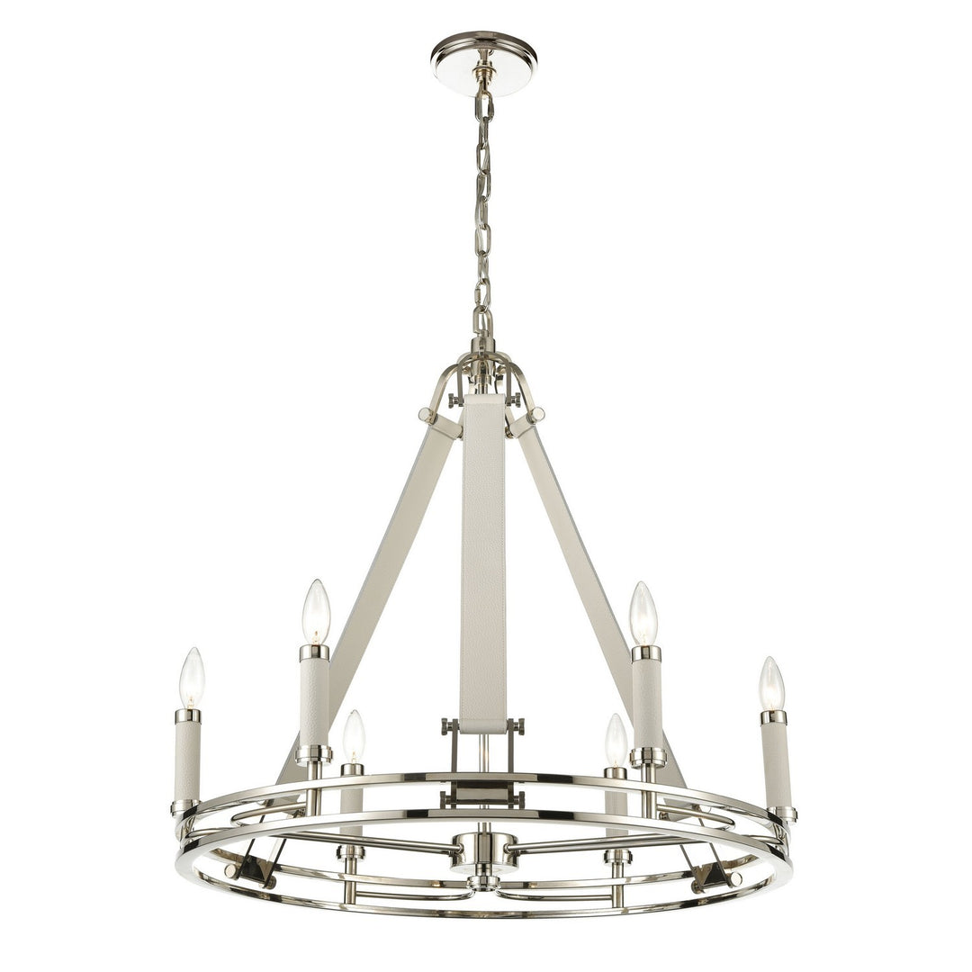 Elk Bergamo 16352/6 Chandelier Light - Polished Nickel
