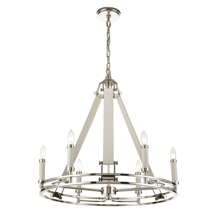 Elk Bergamo 16352/6 Chandelier Light - Polished Nickel