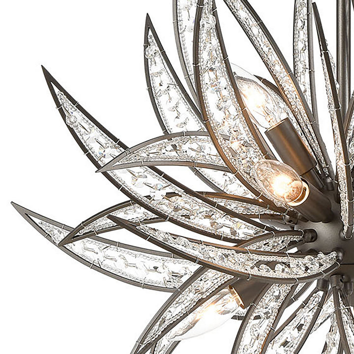 Elk Naples 16364/8 Chandelier Light - Dark Graphite