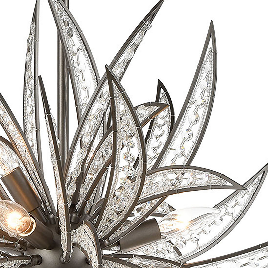 Elk Naples 16364/8 Chandelier Light - Dark Graphite
