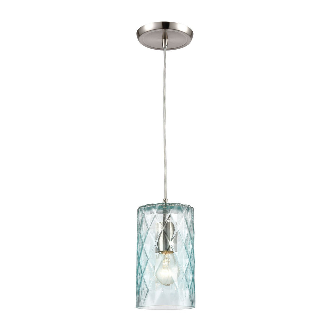 Elk Diamond Pleat 21194/1 Pendant Light - Satin Nickel