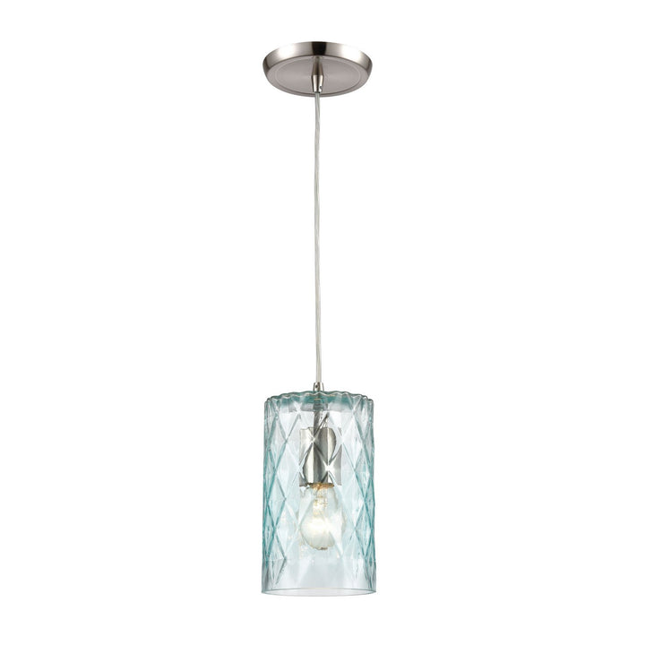 Elk Diamond Pleat 21194/1 Pendant Light - Satin Nickel