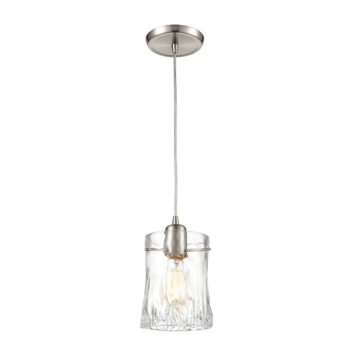 Elk Hand Formed Glass 21200/1 Pendant Light - Satin Nickel