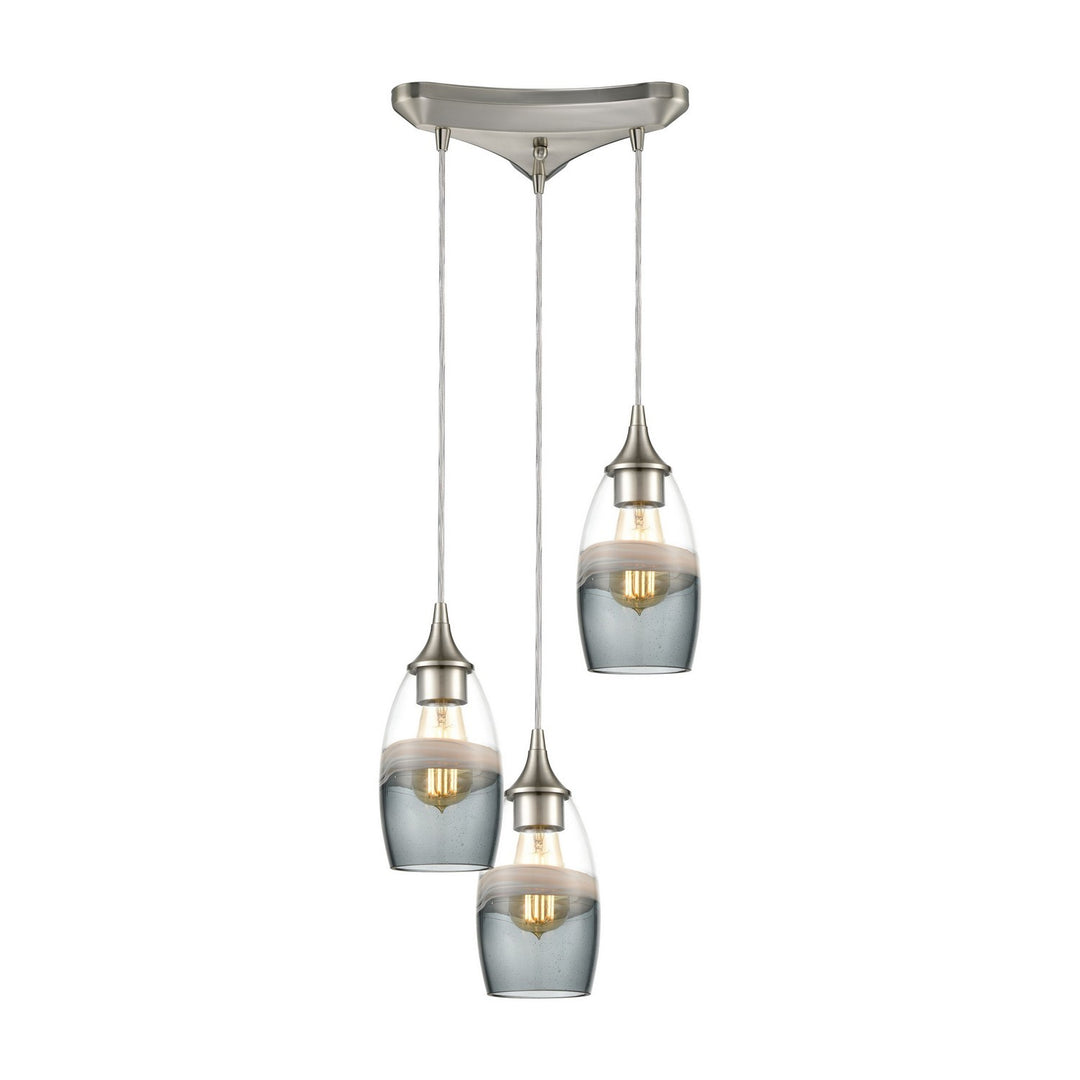 Elk Sutter Creek 25098/3 Pendant Light - Satin Nickel