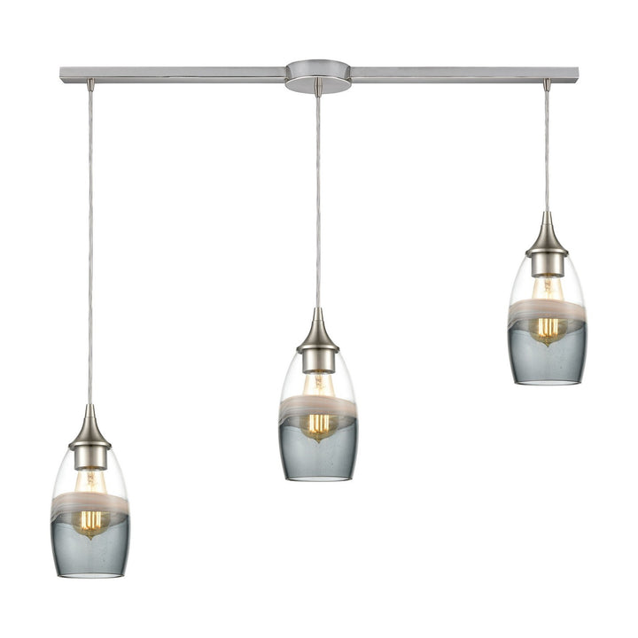 Elk Sutter Creek 25098/3L Pendant Light - Satin Nickel