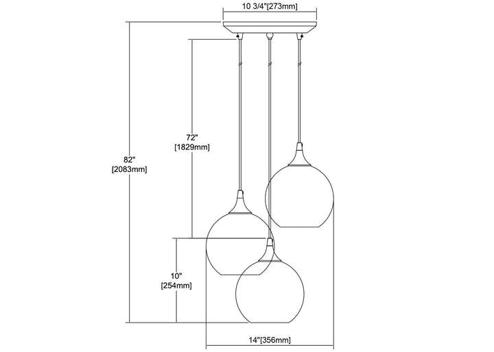 Elk Sutter Creek 25099/3 Pendant Light - Satin Nickel