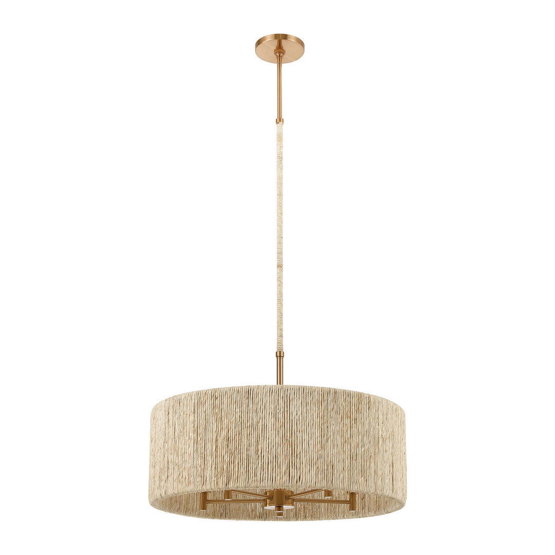 Elk Abaca 32412/5 Pendant Light - Satin Brass
