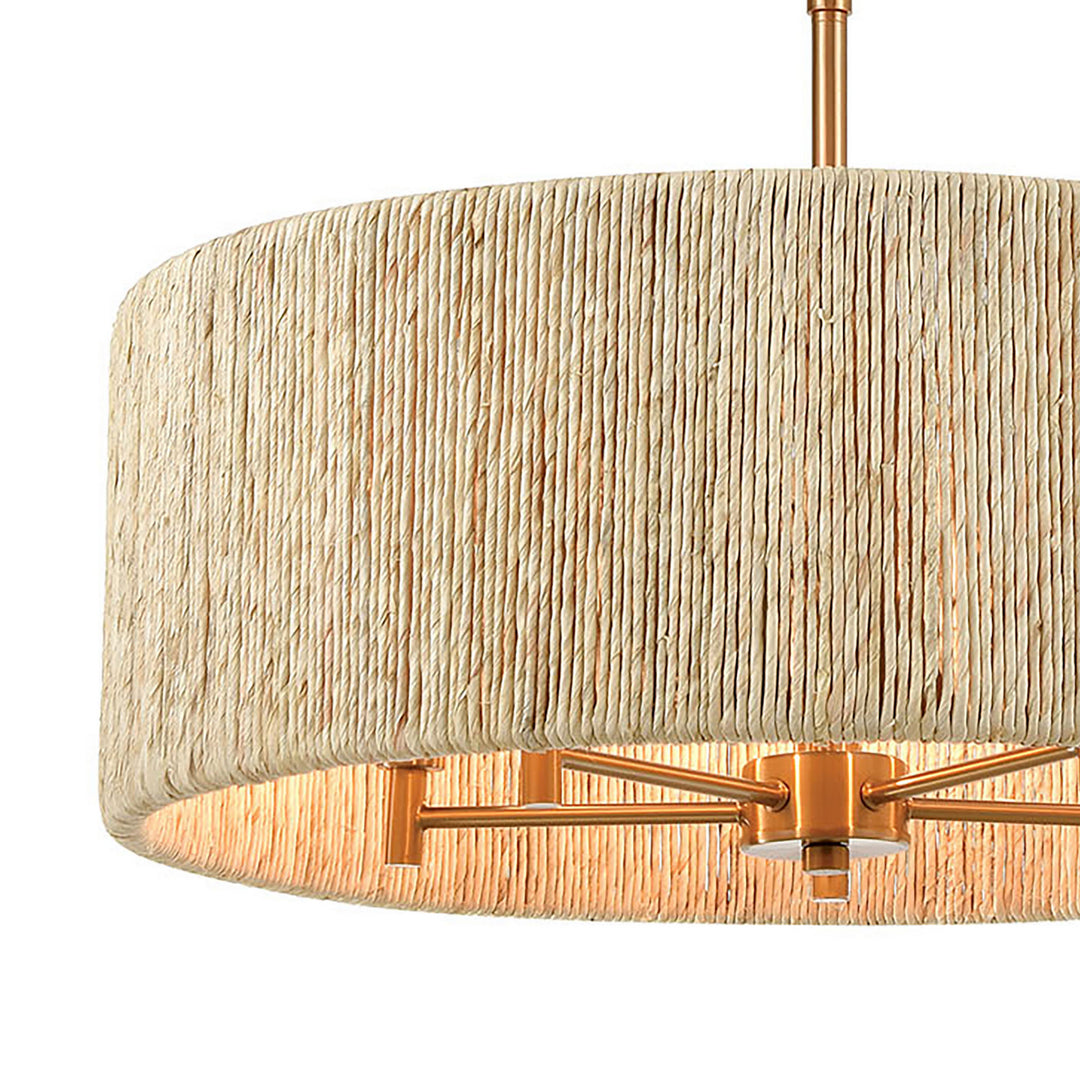 Elk Abaca 32412/5 Pendant Light - Satin Brass