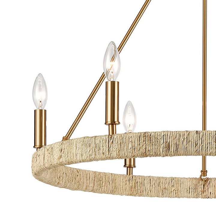 Elk Abaca 32415/6 Chandelier Light - Satin Brass