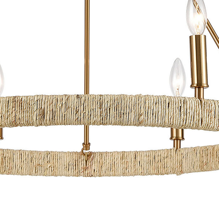 Elk Abaca 32415/6 Chandelier Light - Satin Brass