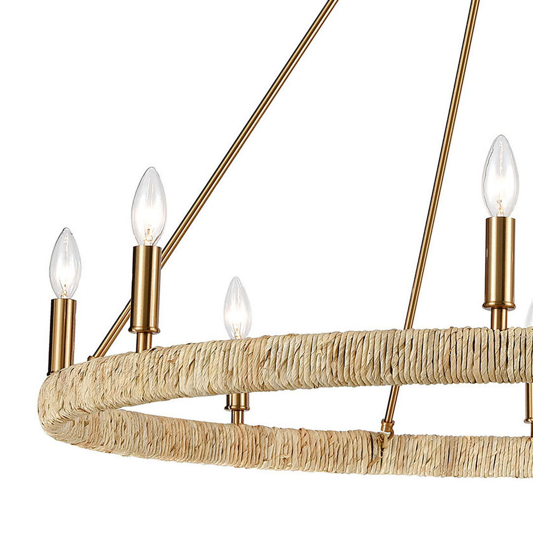 Elk Abaca 32416/8 Chandelier Light - Satin Brass