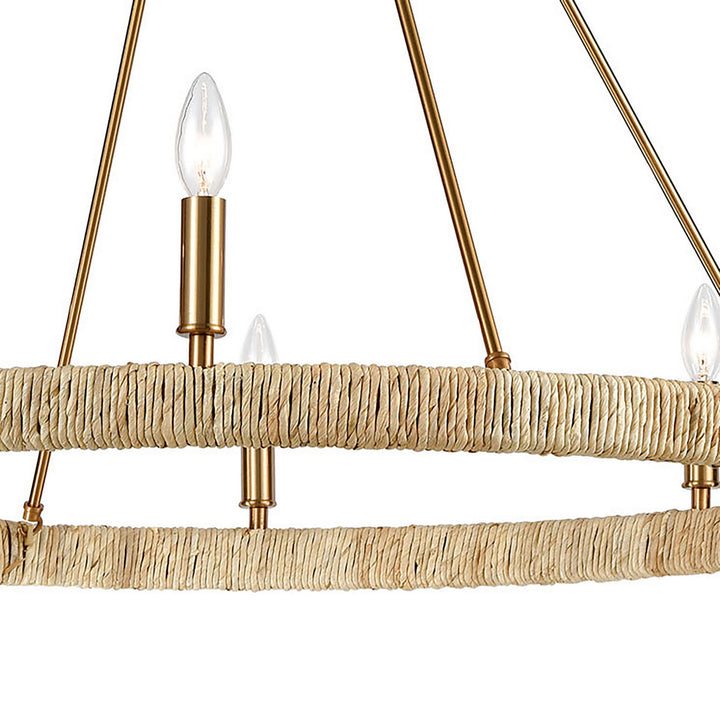 Elk Abaca 32416/8 Chandelier Light - Satin Brass