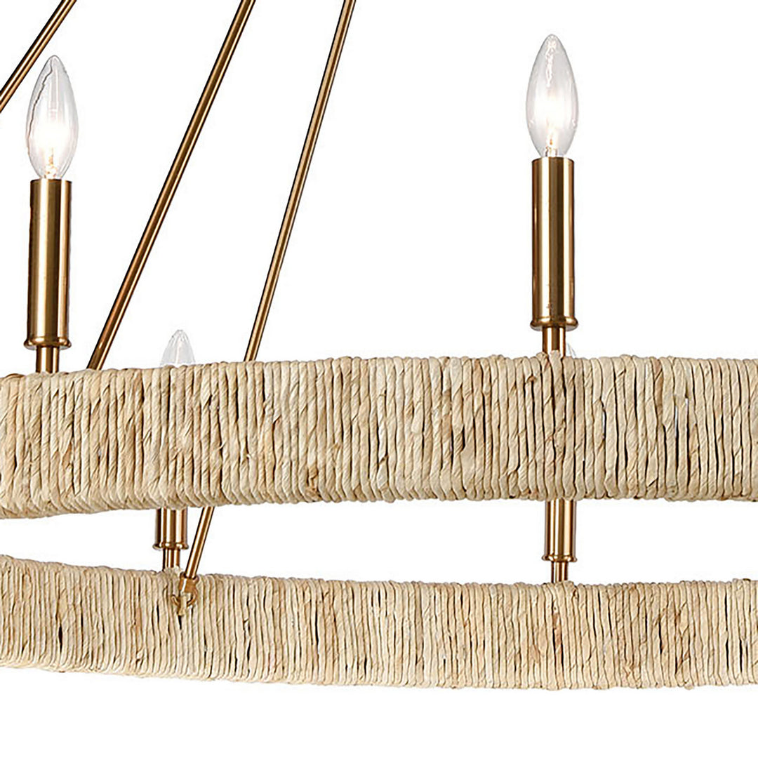 Elk Abaca 32417/12 Chandelier Light - Satin Brass