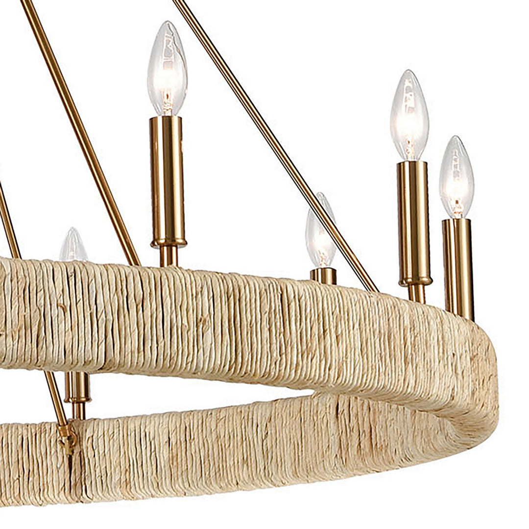 Elk Abaca 32417/12 Chandelier Light - Satin Brass