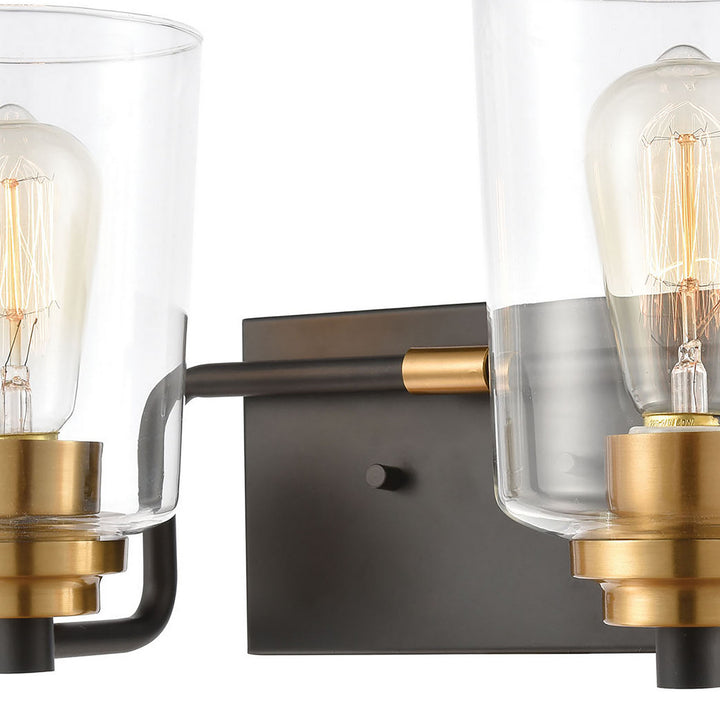 Elk Robins 46611/2 Bath Vanity Light 14 in. wide - Matte Black