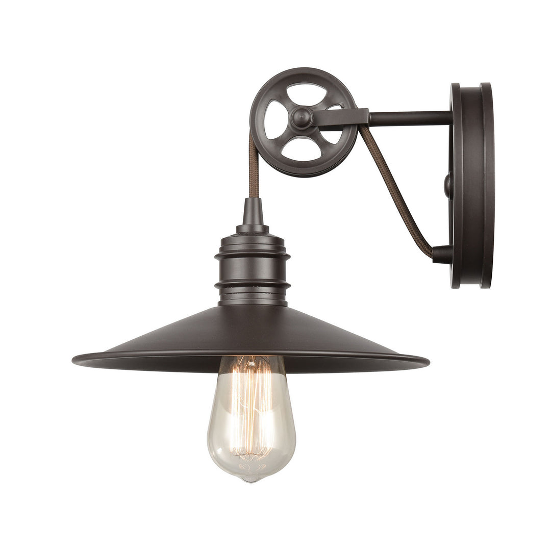 Elk Spindle Wheel 69084/1 Wall Sconce Light - Oil Rubbed Bronze
