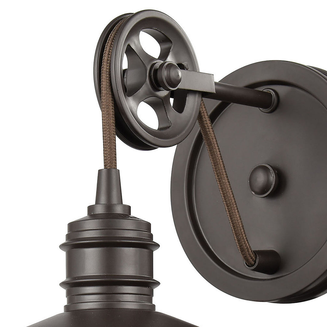 Elk Spindle Wheel 69084/1 Wall Sconce Light - Oil Rubbed Bronze