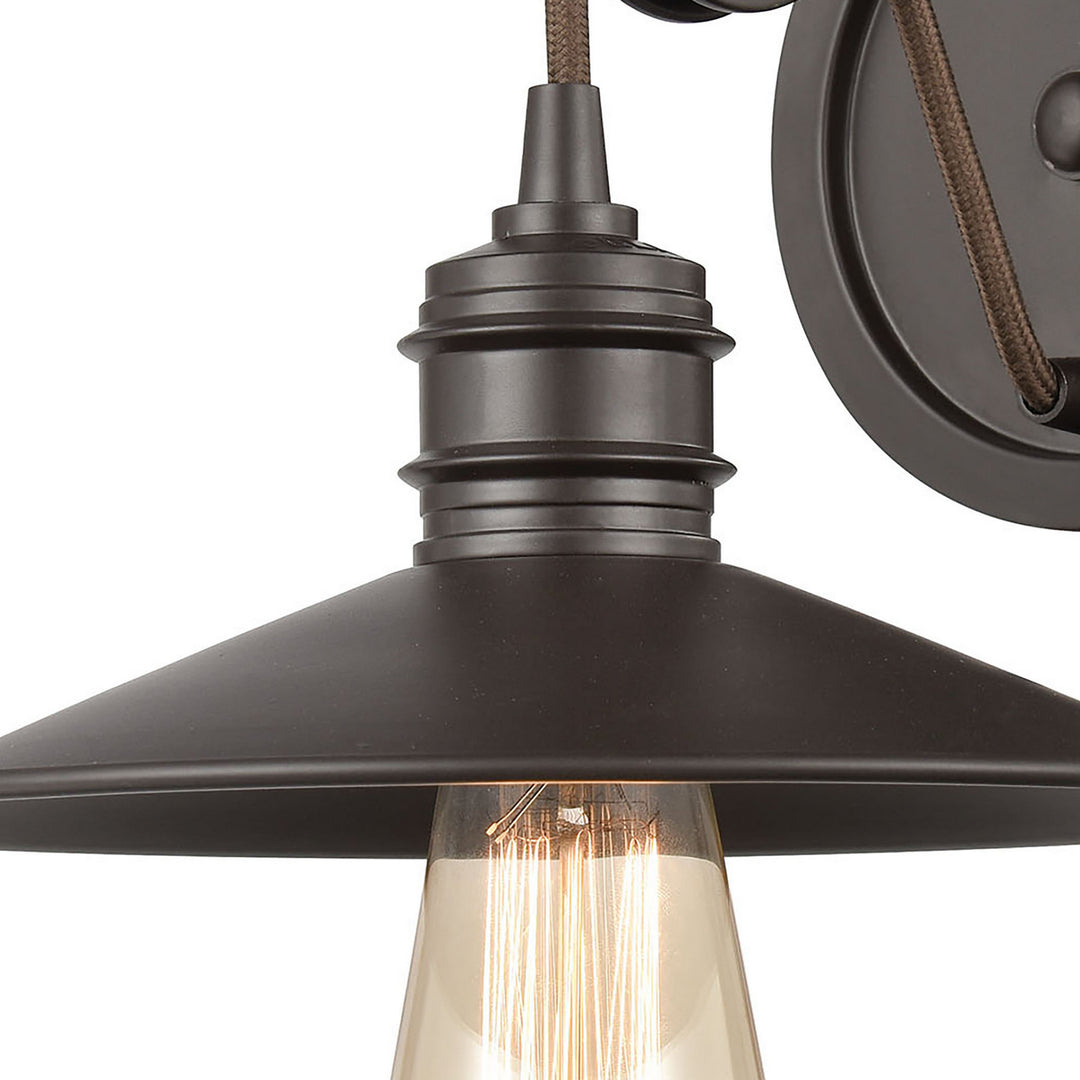 Elk Spindle Wheel 69084/1 Wall Sconce Light - Oil Rubbed Bronze