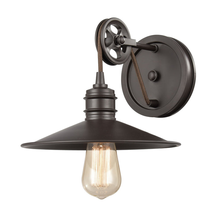 Elk Spindle Wheel 69084/1 Wall Sconce Light - Oil Rubbed Bronze
