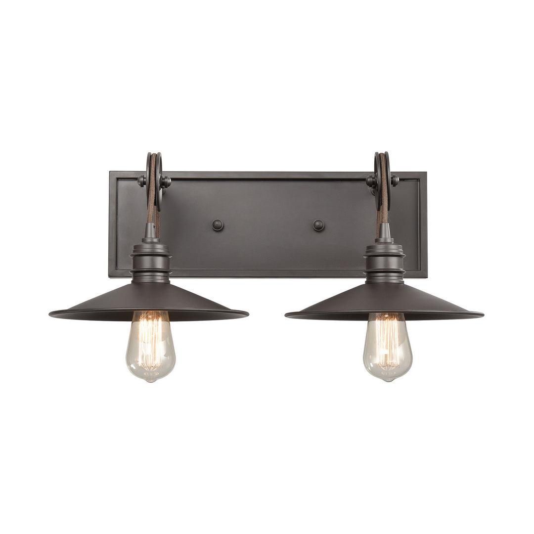 Elk Spindle Wheel 69085/2 Bath Vanity Light 20 in. wide - Oil Rubbed Bronze