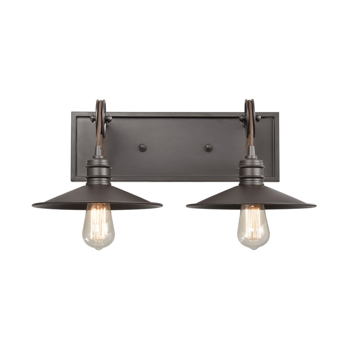 Elk Spindle Wheel 69085/2 Bath Vanity Light 20 in. wide - Oil Rubbed Bronze
