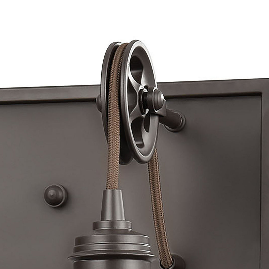 Elk Spindle Wheel 69085/2 Bath Vanity Light 20 in. wide - Oil Rubbed Bronze