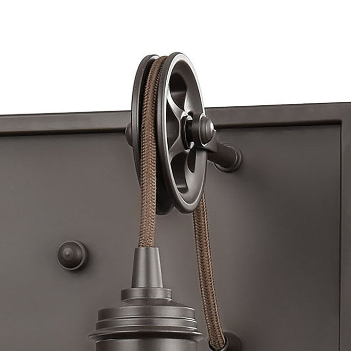 Elk Spindle Wheel 69085/2 Bath Vanity Light 20 in. wide - Oil Rubbed Bronze