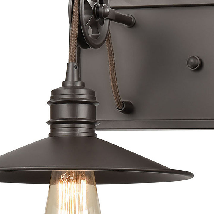 Elk Spindle Wheel 69085/2 Bath Vanity Light 20 in. wide - Oil Rubbed Bronze