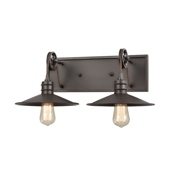 Elk Spindle Wheel 69085/2 Bath Vanity Light 20 in. wide - Oil Rubbed Bronze