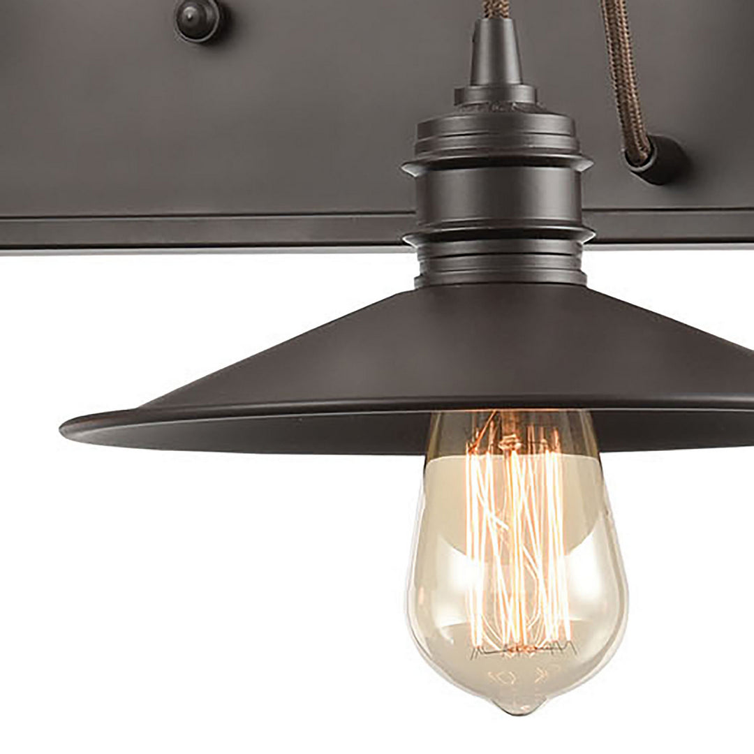 Elk Spindle Wheel 69086/3 Bath Vanity Light 31 in. wide - Oil Rubbed Bronze