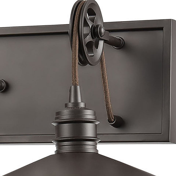 Elk Spindle Wheel 69086/3 Bath Vanity Light 31 in. wide - Oil Rubbed Bronze