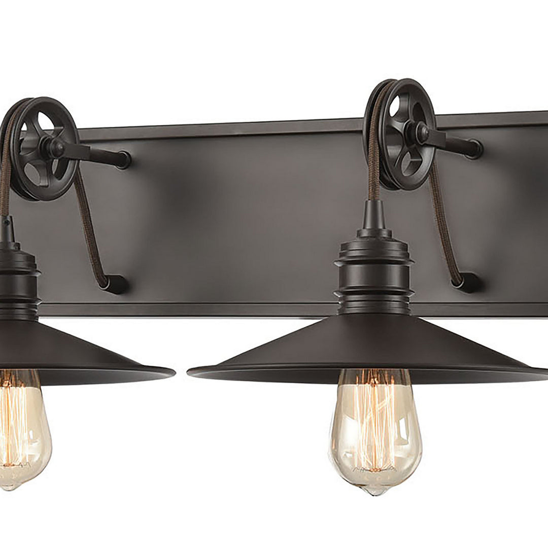 Elk Spindle Wheel 69087/4 Bath Vanity Light 42 in. wide - Oil Rubbed Bronze
