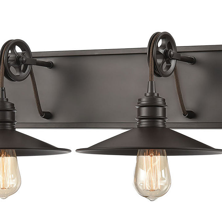Elk Spindle Wheel 69087/4 Bath Vanity Light 42 in. wide - Oil Rubbed Bronze