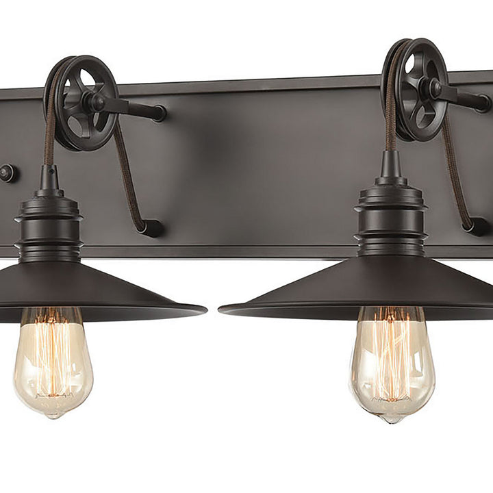 Elk Spindle Wheel 69087/4 Bath Vanity Light 42 in. wide - Oil Rubbed Bronze