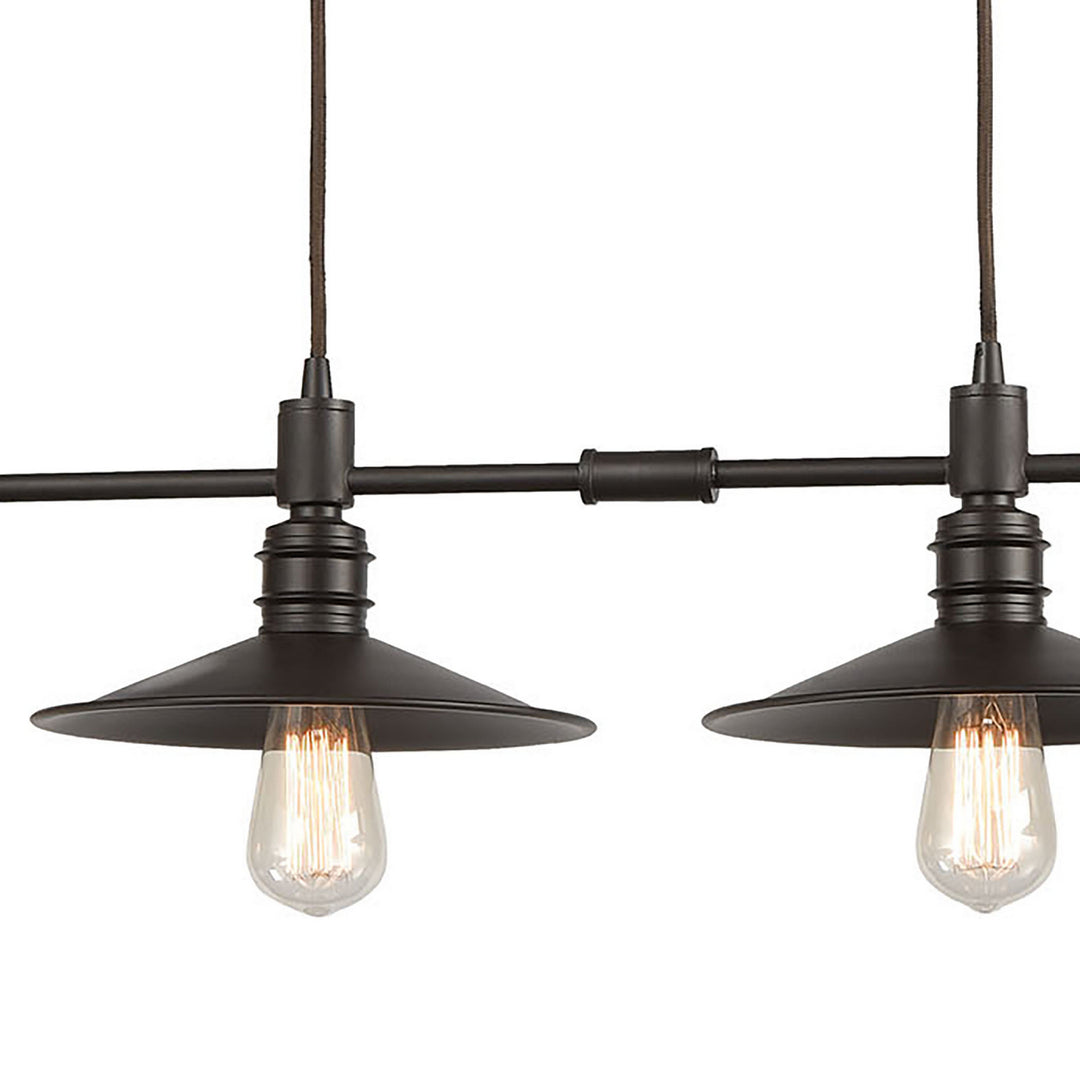 Elk Spindle Wheel 69089/4 Pendant Light - Oil Rubbed Bronze