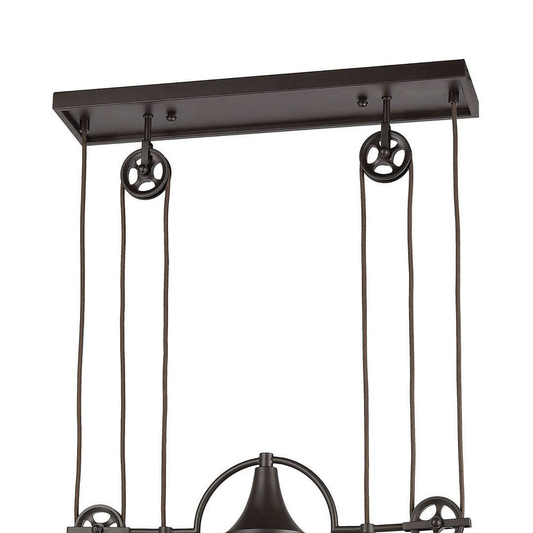 Elk Spindle Wheel 69089/4 Pendant Light - Oil Rubbed Bronze
