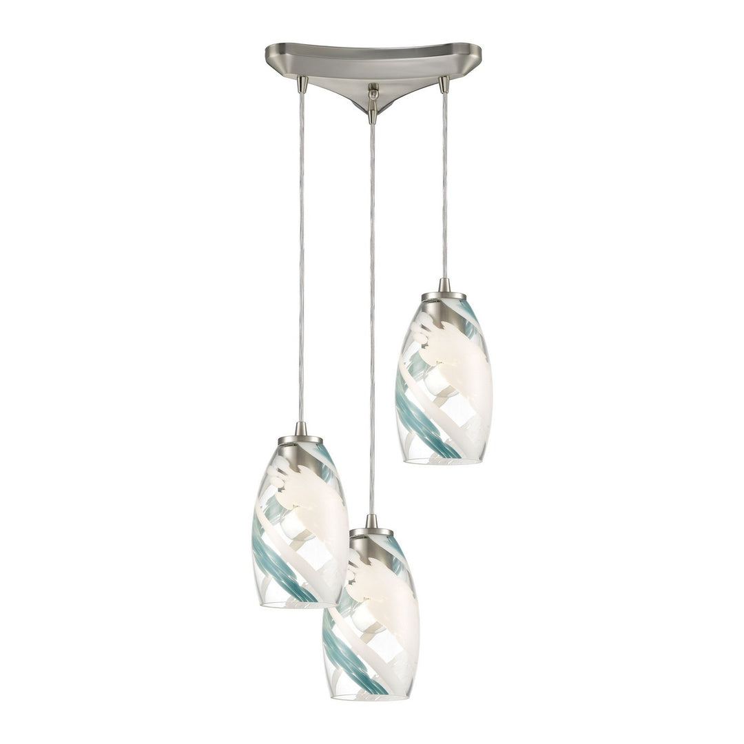 Elk Turbulence 85211/3 Pendant Light - Satin Nickel