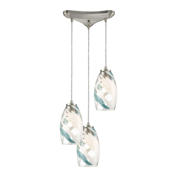 Elk Turbulence 85211/3 Pendant Light - Satin Nickel